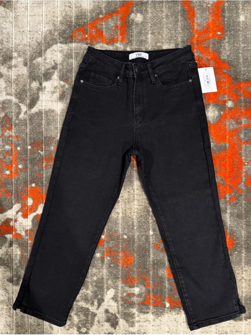 NWT. YMI Black High Rise Denim Capris